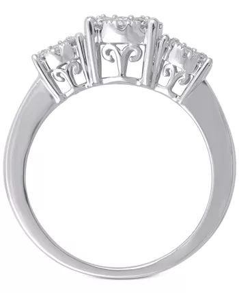 Diamond Three Stone Engagement Ring (3/4 ct. t.w.) in 14k Gold