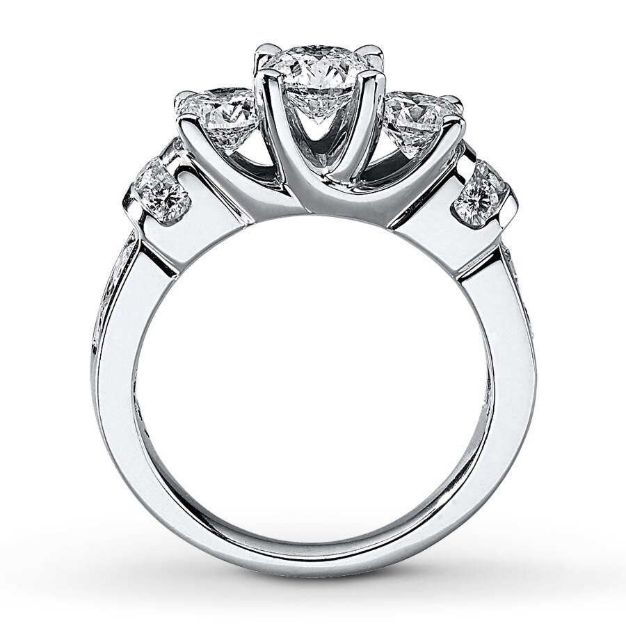 Previously Owned Three-Stone Diamond Ring 2-1/2 ct tw 14K Gold
